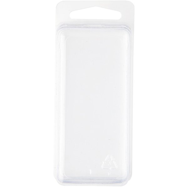 Collecting Warehouse Clear Plastic Clamshell Package/Storage Container, 3.375" H x 1.5" W x 1.25" D, Pack of 100
