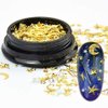 MEILINDS Gold Nail Studs Gems Sparkle Rhinestones Metal Rivets Charms Hollow Moon Star Shaped Artificial Pearls DIY 3D Nail Art Decoration(2 Boxes)