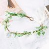 SuPoo Renaissance Fairy Flower Crown Flower Headbands for Women Handmade Elf Crown Rhinestone Forest Elf Tiara Cosplay Boho Flower Girl Headpiece Fairy Accessories for Halloween Maternity Wedding