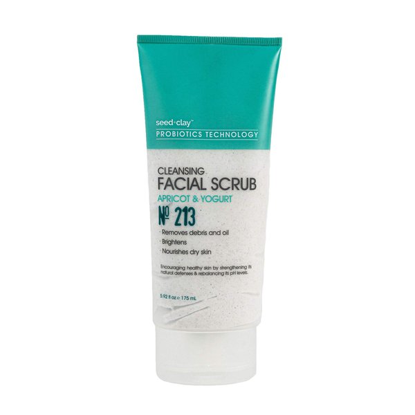 Seed+Clay Exfoliating Face Scrub Dry Skin Facial Cleansing Clarifying Nourishing Apricot and Yogurt - 5.92 fl oz