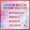 Maybelline New York Super Stay Matte Ink Liquid Lipstick, Transfer Proof, Long Lasting, Limited Edition Birthday Cake Scented Shades, Show Runner, 0.17 Fl Oz