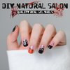 24pcs Halloween Semi Cured Gel Nail Stickers Long Lasting Manicure Nail Wraps Salon-Quality Semi-Cured Gel Nail Strips UV Lamp Required Semicured Gel Nail Wraps for Women (Trick Cat 065)