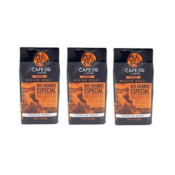 Cafe Ole Rio Grande Especial Ground Coffee 12 oz. (Pack of 3 bags)