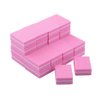 YIMART 20 Pcs Double-sided Mini Nail Buffer Block Colorful Sponge Nail Polish Sanding Buffer Strips Nail File Blocks Manicure Tools (Pink)