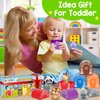 Learning Toys for 1,2,3 Year Old, 20 Pcs Safari Animals Toy, Counting Skill, Color Matching, Fine Motor Game, Christmas Birthday Easter Educational Gift for Baby Toddler Boys Girls Age 12-18 Months