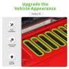 SQQP Hood Vent Cover Cowl Panel Vent Cover Trim, ABS Exterior Accessories for 2007-2018 Jeep Wrangler JK JKU 2/4-Door(Green)