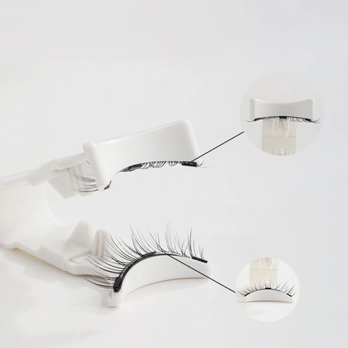 White False Eyelashes Clip- 5g Portable Magnetic Eyelash Applicator SetApplicator Magnetic Lashes Kit for Lounging, Home,Travel and Business Trips， Easy to Use Lash Applicator Tool Kit False Lashes