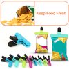 TACGEA Chip Clips, 8 Pack Food Clips, Upgrade Wide Open Bag Clips for Food Storage with Air Tight Seal Grip (4 x L, 4 x S)