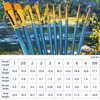 Acrylic Paint Brush Set, (20 Packs /200 pcs) Nylon Hair Brushes for Oil and Watercolor, Perfect Suit of Art Painting, Best Gift for Painting, Blue