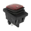 Red Green Light DPST ON-OFF Snap in Boat Rocker Switch 4 Pin 2 Position Waterproof Dustproof Red Green Lamp Rocker Switch 220V Rated Voltage 4 Pcs/Set
