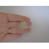 Small clear acrylic crystal flower hair claw clip