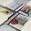 Handbook Journal Co. Artist Canvas Cover Travel Notebook for Drawing and Sketching, Vermilion Red, Square 5.5 x 5.5 Inches, 130 gsm Paper, Hardcover w/Pocket
