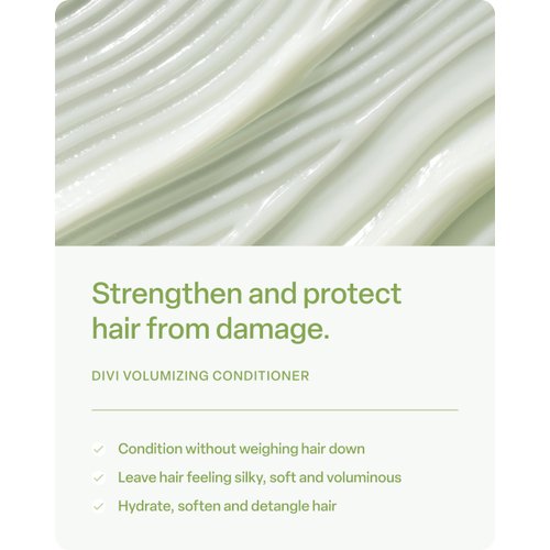 divi Volumizing Conditioner for Women and Men - Lightweight Volume Conditioner for Fine Hair - Designed to Strengthen and Protect the Hair from Damage, 12 Fl Oz.