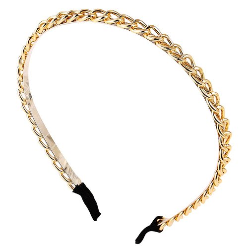Gold Chain Headbands for Women Thin Metal Hair Band Headband Hoop Chain Hair Accessories for Women Girls Cute Headwear Hairband Hair Bands