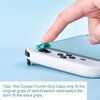 DLseego Diamond 3D Thumb Grips Caps Design for Switch & Switch Lite & Switch OLED Joy Con Crystal Clear Console Joystick Cover 4PCS - Clear and Green