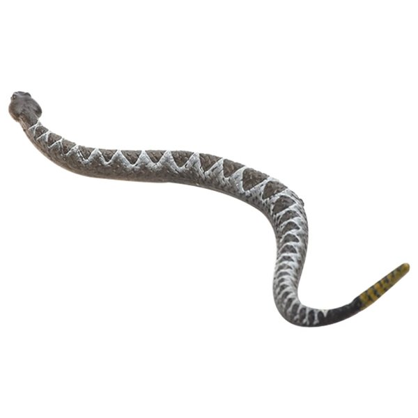 Sewroro Rubber Rattlesnakes Realistic Fake Rattle Snake Realistic Rubber Snake Figurine Statue for Halloween Prank Props Halloween Party Garden Decoration 16x1.5x1.2cm Brown Fake Rattlesnake
