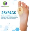 Oval Shaped Felt Callus Protective Pads - Adhesive Foot Pads That Surround Calluses from Rubbing On Shoes - 1/8" - 25 Pack