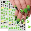 8Pcs St. Patrick's Day Nail Art Stickers,Green Shamrock 3D Self-Adhesive Nail Decals St. Patrick's Day Nail Supplies Four Leaf Clover Nail Sticker Lucky of Irish Spring Summer Design Manicure Decor