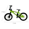 Metal Finger Bike Mountain Bike Toys Functional Kids Finger Bicycle Mini Finger BMX Set Gift for Kid (Green)