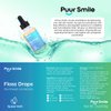Puur Smile Concentrated Floss Drop Serum – 2oz Concentrated Mouth Wash to Use in Water Flosser | Natural Essentials Promotes Good Breath | Organic Spearmint Drop Supports Good Oral Health