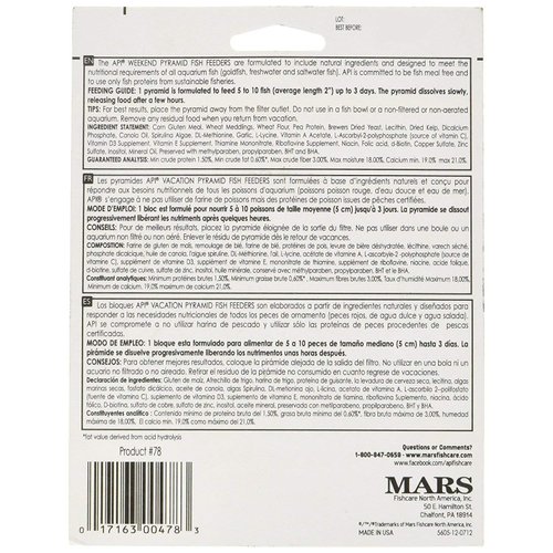 (2 Pack) Api 3-Day Pyramid Automatic Fish Feeder (4 Ct. Per Pack)