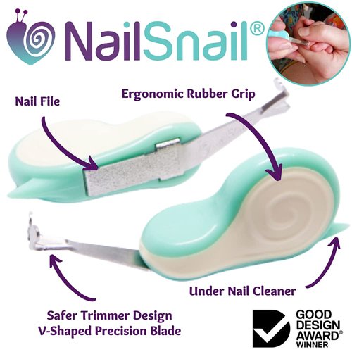 NAIL SNAIL Baby Nail Trimmer, Nail File & Under Nail Cleaner. Baby Nail Care Kit, 3-in-1 Baby Nail Care Set: Baby Manicure and Pedicure kit for Newborns, Infants and Toddlers.
