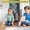 CDDZSW Pull Back Truck for Toddler Boys for Ages 3-5,6 Rounds Inertia 360° Rotating Stunt Car Toys 3 4 5 6 Year Old Kids,Push and Go Vehicle Toy Party Favors for Boys Girls Birthdays Present (Yellow)