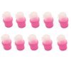 MauSong 10 Pieces Nail Soaker Cap, Wearable Nail Art Tips Polish Remover, Finger Acrylic Nail Polish Removers, UV Gel Polish Remover Wrap Tool, Fingernail Soak Off Cap Clip Pink