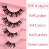 Himirell The Baby Lashes, DIY Lash Extensions, Short & Neat Doll-Eyed Cluster Lashes, Salon Quality Eyelashes Extensions, 5 Pairs Natural Lashes Multipack, No Lash Glue Included