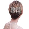 Ruihfas 4Pcs Magic Beading Hair Comb Double Clips Easy Stretch Combs Hair Styling Accessories for Women Girls Hair Beauty