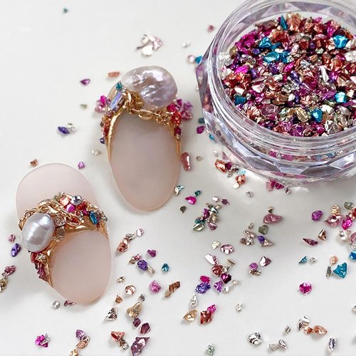 1 Box Irregular Nail Stones Nail Gems Nail Charms for Nails Design Colorful Crushed Stone Rhinestones for Nails Charms 3D Mini Nail Diamonds Nail Jewels Nail Art Charms Nail Decor Nail Accessories