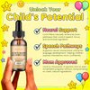 AUCIER Lions Mane for Kids | Speech Delay Supplement for Kids & Toddlers | Lion’s Mane Mushroom, for Speech Therapy & Cognitive Support – Easy-Take Liquid (1PCS)