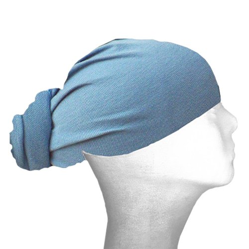 Blue-Jean Blue Designer Head Wrap by JFrassini | 100% Cotton Scarves Bandana