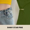 10 Sets Star Buttons Pant Waist Tightener, Adjustable Pant Clips for Waist Tightener, Instant Reusable Jean Buttons for Loose Jeans, No Sewing Required Sliver Button Pins