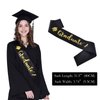 MUMUNN I Graduated Sash for Congrats Grad, Class of 2024 Finally Graduated Cheerleader Senior Graduated Sash for Graduation Party Supplies Favors, Black Gold