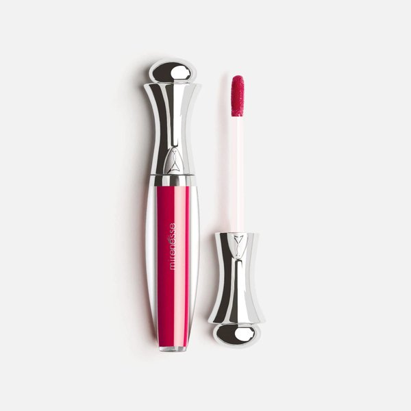 Mirenesse Velvet Lip Gloss Plumper, 3 in 1 Instantly Plumps with Vitamin C + Vitamin E and Vinyl Shine, Vegan and Toxin Free, 53 Garnet .05 oz Mini