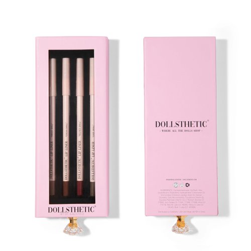 Dollsthetic® - 4 Piece Lip Liner Set, Long-Lasting Creamy Lip Liner, Matte Finish, TikTok Viral - (Cocoa Doll, Sweet Doll, Velvet Doll, Cozy Doll) - Perfect for everyday wear