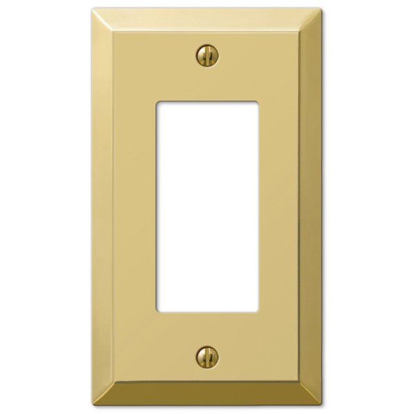 AMERELLE 163RBR Century Single Rocker Steel Wallplate in Polished Brass