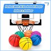 6" Indoor Small Sport Basketball for Kids Adults, Toddler 5 Inch Little Ball for Over Door Mini Basketball Hoop, Silence Rubber Basketball Ball for Indoor Outdoor Beach Pool Hoop 3PCS with Pump