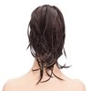 IMISSU Handmade Braid Claw Ponytail Hairpiece Clip in Hair Extensions Pony Tail Hair Pieces (Chocolate Brown)