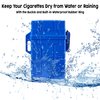 Skywin Waterproof Cigarette Case with Lighter - Airtight Cigarette Holder with Rechargeable Lighter - Dry Cigarette Holder Case Protects Cigarettes from Water, Great for Outdoor Adventures (Blue)