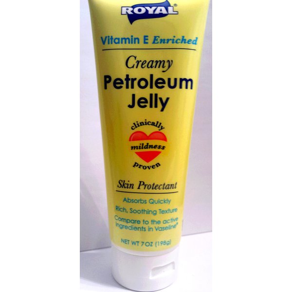 Vitamin E Enriched Creamy Petroleum Jelly by Royal - 7 Oz. - Rich, Soothing Texture