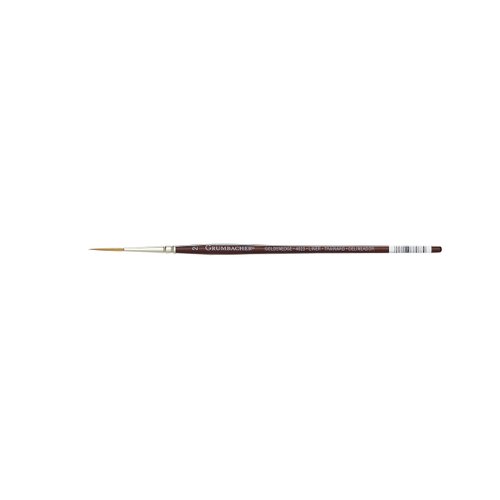 Grumbacher Goldenedge Golden Toray Liner Watercolor Brush, Synthetic Bristles, Size 2 (4623.2)