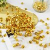 DomeStar 520PCS Fake Gold Ice Rocks, 0.5inch Gold Acrylic Ice Fake Plastic Gold Nuggets for Vases Fillers Table Scatters Decoration