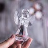 HDCRYSTALGIFTS 3inch Crystal Angel Figurine Paperweight Decor Glass Ornaments Art Collecible (Clear)