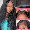 Sedbud Wear and Go Glueless Wig 5x5 Deep Wave Lace Front Wigs Human Hair Pre Plucked Pre Cut 180% Density Glueless Wigs Human Hair for Women Natural Black 28 Inch