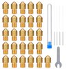 ELEGOO 26 Pcs 0.4mm MK8 Nozzles, 3D Printer Brass Hotend Nozzles with Needles and DIY Tools for Neptune 3/3 PRO/3 Plus/3 MAX High Compatiblity