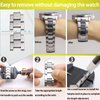 GLDCAPA Watch Link Removal Kit, Watch Band Sizing Tool for Watch Strap Adjustment, Watch Pins Replacement, Watch Hammer, Spring bar (Black)