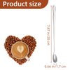 Ptwola 8 Pcs Coffee Tea Spoons Long Handle Stainless Steel Stirrers Ice Tea Drink Cocktail Stir Sticks Mixing Bar Spoon Reusable Tiny Condiment Stirring Spoon for Milkshake Cold Beverage Swizzle