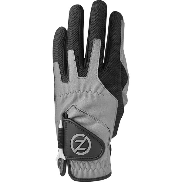 Zero Friction Men's Compression-Fit Synthetic Golf Glove, Left Hand - Silver